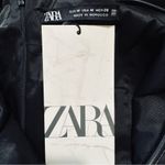 ZARA Bloggers Fav Topstitched Faux Leather Midi Slit Christmas CutOut Dress Sz M Photo 14