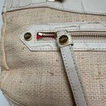 Elaine Turner  Woven Cream Leather & Raffia Shoulder Bag Photo 1