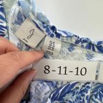 Fresh Produce Joie Top Womens 1X Plus Size White Blue‎ Floral V Neck 3/4 Sleeve Knit Cotton Photo 2