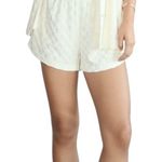 Bailey Rose Cream Checkered Terry Cloth Shorts Photo 3