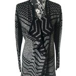 Smartwool  Avion Ridge Pattern Geometric Wool Sweater Cardigan Black Gray Medium Photo 0