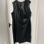 NWT SACHIN & BABI diana vegan leather dress in black SIZE 22 Photo 3