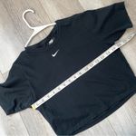 Nike  Crop Top organic cotton logo womens Black (medium) fitted streetwear sporty Photo 2
