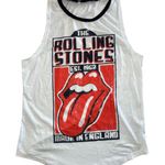 The Rolling Stones Made in England Graphic Racer Back Tank Top size Large White Photo 0