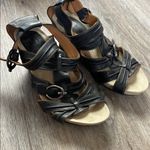 Earthies Leather Strappy Sandals Size 8.5 Black Photo 4