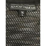 Almost Famous Black White Knit Zip Front Crew Neck Bomber Jacket Size Large Photo 5