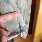 Anthropologie  House of Harlow 1960 Gray and Blue Floral Smocked Blouse Size XS Photo 11