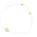 Gorjana Power Gemstone Cord Howlite Bracelet 18k Gold Plated White Promotes Calm Photo 7