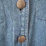 North Crest Vintage Denim Winter Embroidered Button Down Shirt Jacket Photo 4