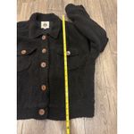 Ashley Vintage Charm Black Teddy Bear Fleece Sherpa Button Up Jacket Women's XL Photo 4