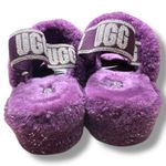 UGG NWOB  Women's Oh Yeah Purple Glitter Fluff Slingback‎ Sandal Slides US 7 Photo 4