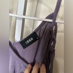 Cider  Purple Tie Strap Tank Top Sleeveless V Neck Crop‎ Top Casual Photo 2