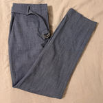 H&M Women's Office Wear Blue/Gray Cropped Straight Leg Dress Pants Photo 0