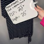 Matty M Navy Blue And White Stripe V Neck Side Knotted Pullover T Photo 1