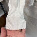 BCBGeneration  women's white cream laced neck long sleeve knit sweater stretch M Photo 1