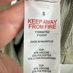 Topshop  Olive Green V-Neck Ribbed‎ Tank Top Double Strap Casual Womens NWT Photo 4