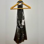Princess Polly NEW Metallic Backless Halter Silver Mini Dress | 4 (small) Photo 1