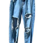 SO High rise super distressed Mom Jeans juniors size 1 pockets belt loops Photo 0