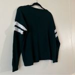 Brandy Melville  Varsity Sweater Green White  One Size OS Photo 3