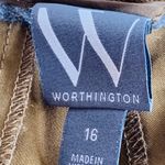 Worthington  Olive Green Faux Suede Shorts Photo 6