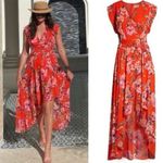 Eliza J Floral High/Low Maxi Dress Mint Condition Size 4 Photo 1