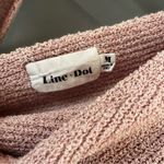 Line and Dot Revolve  Sweater Blush Pink Cozy Ribbed V-neck Photo 2