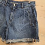 American Eagle {8} Mom Jean Stretchy Denim Raw Hem Rolled Cuff Or Not Photo 2