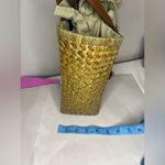 Cappelli Straworld STRAW Wooden Painted Beaded Tote Purse Shoulder Bag Photo 3