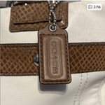 Coach  Penelope White and Brown Leather Shoulder/Tote Bag, No. B1182-F16532 Photo 1