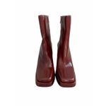 Jeffrey Campbell  Maximal Boot in Brown Size 5 Leather Block Heel Side Zip NEW Photo 3