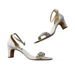 Badgley Mischka Jackie Jeweled Silver Glitter Sandal Wedding Formal Size 8 NWT Photo 2