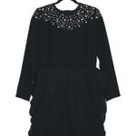 Modest Formal Black Dress with Pearl Details Size Large Photo 2