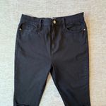 frame denim FRAME Ali High Rise Cigarette Black Distressed Knee Denim Jeans Size 31 Womens‎ Photo 3