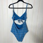 DEVON WINDSOR Blue Plaid One Piece Swimsuit XL 690 Photo 5