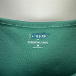 J.Crew Essential Squareneck Tank Top Cotton Basics Relaxed Green Medium NWT Photo 4