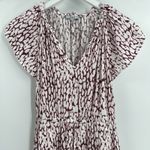 Rails  Juni Midi Dress Pink Static Leopard Size Medium Tie Waist Girly Feminine Photo 3