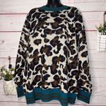 New | Women’s 1x/2x Oddy Boutique Leopard Print Sweater Brown Photo 4