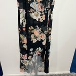 City Chic Floral Wrap Maxi Dress Hi Low Size M/18 Photo 3