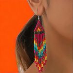 Bohemian Native American Ethnic Style Fashion Minimalist Glass‎ Beaded Earrings Photo 9