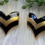 Vintage military enamel gold tone earrings Photo 2