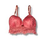 Frederick's of Hollywood Finley Duce Dusty Rose Scallop Lace Bralette Sz M NEW Photo 2