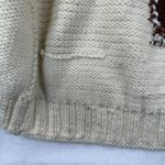 Vtg‎ 60s Mary Maxim Hand Knit Zip Up Cardigan Sweater Deer Stag Cottagecore XL Brown Photo 4