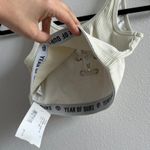 Years of Ours Ribbed Ivory Lace Up Sports Bra White Photo 4