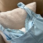 Blue Satin Chemise with Classic Style Size M Photo 3