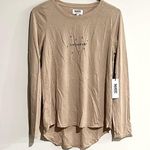 Mate the Label NWT "Introvert" Long Sleeve Tee in Latte - S/M Photo 0