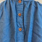 Madewell  Denim Blue Button Front Vest Crop tank Top Fitzgerald Wash Size XS #130 Photo 3