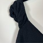 Old Navy Maxi Tiered Dress Black Seersucker Smocked Back Sleeveless Size Lg Tall Photo 3