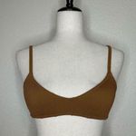 Aerie Scoop Neck Brown Crinkle Textured Bikini Top Photo 0
