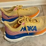 Hoka Mach 5 Running Shoes in Orange, Pink, & Blue Photo 3