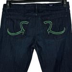 Rock & Republic  SZ 31 Stella Jeans Embroidered Straight Leg Dark Wash Mid-Rise Photo 5